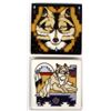 Image 1 : 2 Masterworks Handcrafted Ceramic Art Tiles