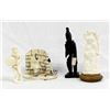 Image 1 : 2 Canadian Inuit Carvings & 2 Carved Bone Figures