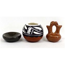 3 Miniature Native American Pots