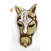 Image 2 : Handcrafted Glazed Slab Pottery Horse Head Decor