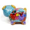 Image 3 : Colorful Mexican Pottery Piggy Bank