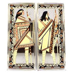 2 Native American Style Mirrors