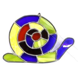 Stained Glass Snail Hanging Decor