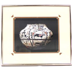 Framed Zuni Jug Print by Patricia Dobson