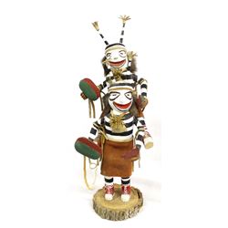 Navajo Piggyback Clowns Kachina by J. Vandever