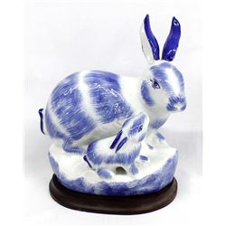 Ceramic Mother Rabbit and Kit