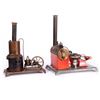 Image 1 : Two vintage model steam engines.