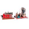 Image 1 : Two vintage model steam engines.