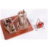 Image 2 : Vintage model steam engine and gauge.