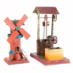 A model well and windmill.