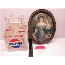 Pepsi-Cola Bottles, Crate, Tray and Patch