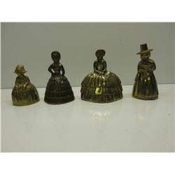 4 Brass Lady Bells all ring