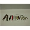 13 Pocket Knives and 1 Nail File with Knife