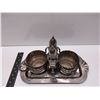 Image 2 : Silver Plate Cream & Sugar, Tray, Salt & Pepper