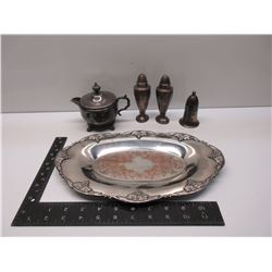 Silver Plate Cream,Tray, Salt & Pepper, Incense Burner??