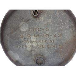 1942 Imperial Oil  Limited Small Barrel - 18 1/4 in. high & 15 1/4 in. diameter