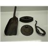 Stove Top Centre & Lifter, Iron, Coal Shovel