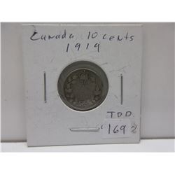 1919 .10 Canada Dime