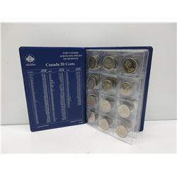 47 - .50 Canadian Coins in Book