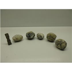5 Geodes & Necklace Totem Pole