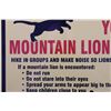 Image 5 : Mountain Lion Warning Sign from Canada