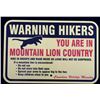 Image 8 : Mountain Lion Warning Sign from Canada