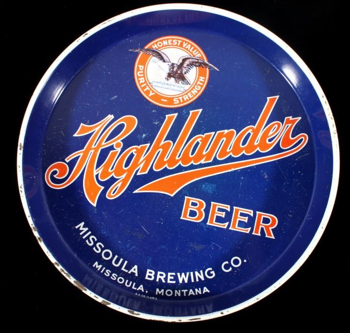 Missoula Brewing Co. Highlander Beer Tray Montana
