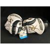 Image 2 : BORJE SALMING BLACK & WHITE HOCKEY GLOVES (NEW w/ TAGS)