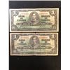 Image 1 : 1937 CANADIAN ONE DOLLAR BANKNOTE LOT