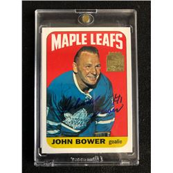 JOHNNY BOWER SIGNED 2002 TOPPS ARCHIVES HOCKEY CARD