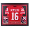 Image 1 : Joe Montana Signed 49ers 35" x 43" Custom Framed Jersey (JSA COA)
