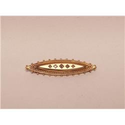 Antique English 15K Rose Gold Brooch