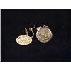 Image 1 : Gold Nugget Pan Earrings 10K Mount