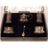 Image 2 : British Sterling Condiment Set in Case