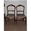 Image 1 : Pair Victorian Balloon Back Chairs