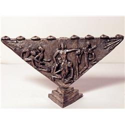 Art Deco Silvered Bronze Judaica