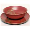 Image 2 : Old Japanese Gilt Lacquer Bowl and Tray