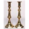 Image 1 : Victorian Brass Push Up Candlesticks