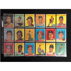 1958 TOPPS BASEBALL CARD LOT