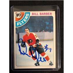 BILL BARBER SIGNED VINTAGE FLYERS HOCKEY CARD