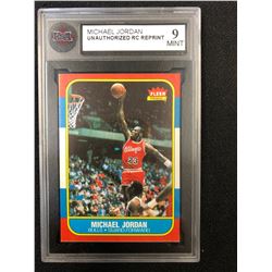 MICHAEL JORDAN UNAUTHORIZED ROOKIE REPRINT (9 MINT)