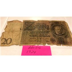 1924 DANZIG NOTE