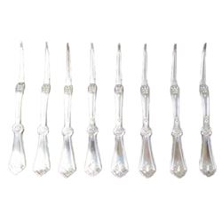 Late 19thc Silver Plate Nut Picks