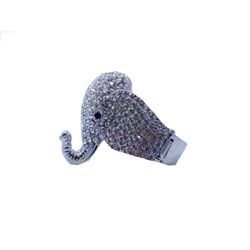 Swarovski Crystal Studded Elephant Bangle Bracelet