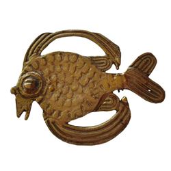 Vintage 1960's Brass Fish Brooch