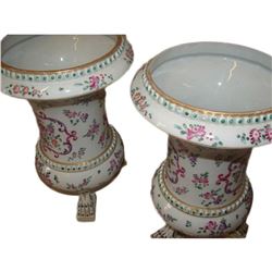19thc Matched Pair, Victorian Porcelain Vases