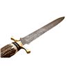 Image 5 : Custom Damascus Steel Stag Horn Hunting Dagger Knife