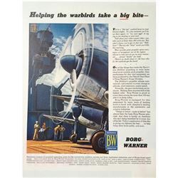 1945 Borg-Warner Engineering WWII Warbird Ad