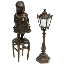 (2) Group Of Bronze Items, Cigar Lighter, Figure