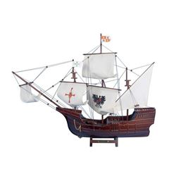 Wooden Santa Maria with Embroidery Tall Model Ship 30"